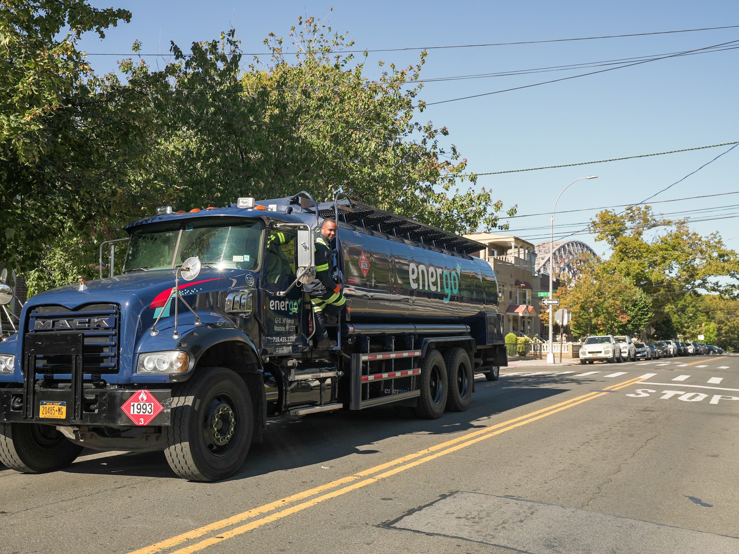 Energo truck from the back on a downtown NYC street