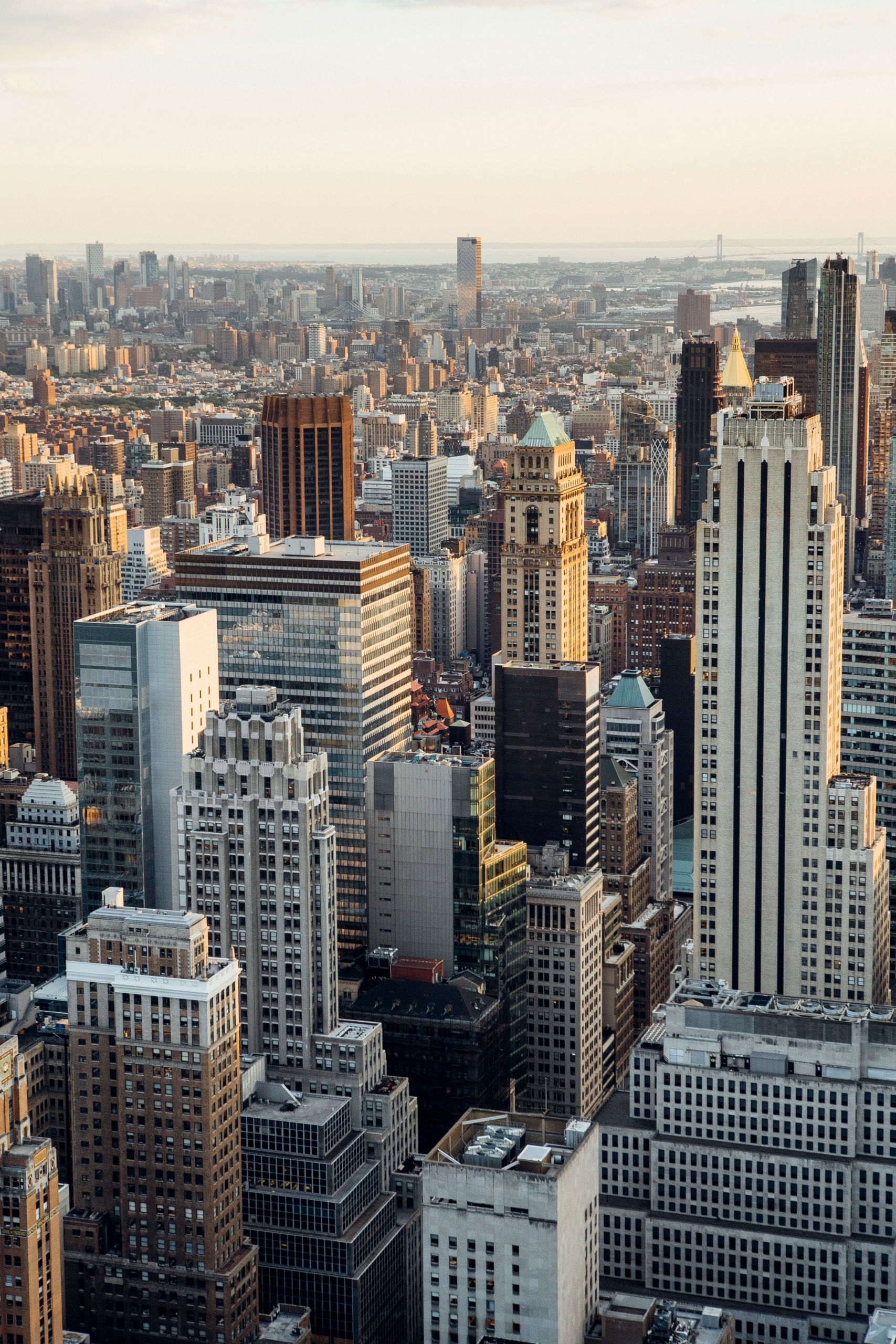 Cityscape of NYC compliant buildings