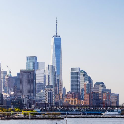 New York City skyline. Manhattan Skyscrapers panorama